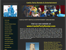 Tablet Screenshot of castlepartyrentals.com